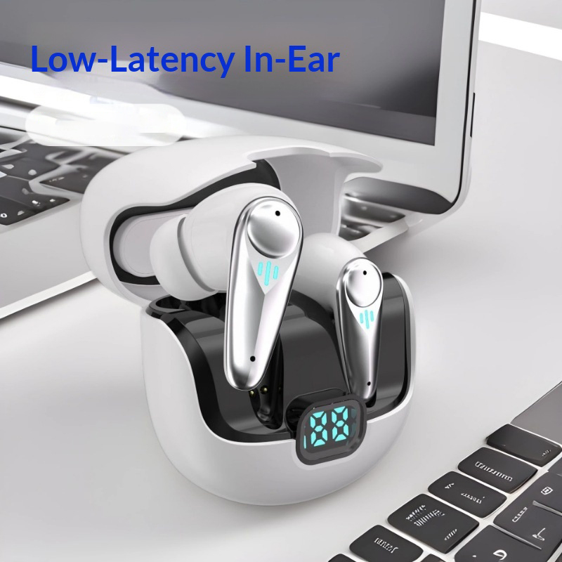 Yx-37 2.4GHz Ultra Low Latency Tws Gaming Earbuds, Noise Cancelling -Black