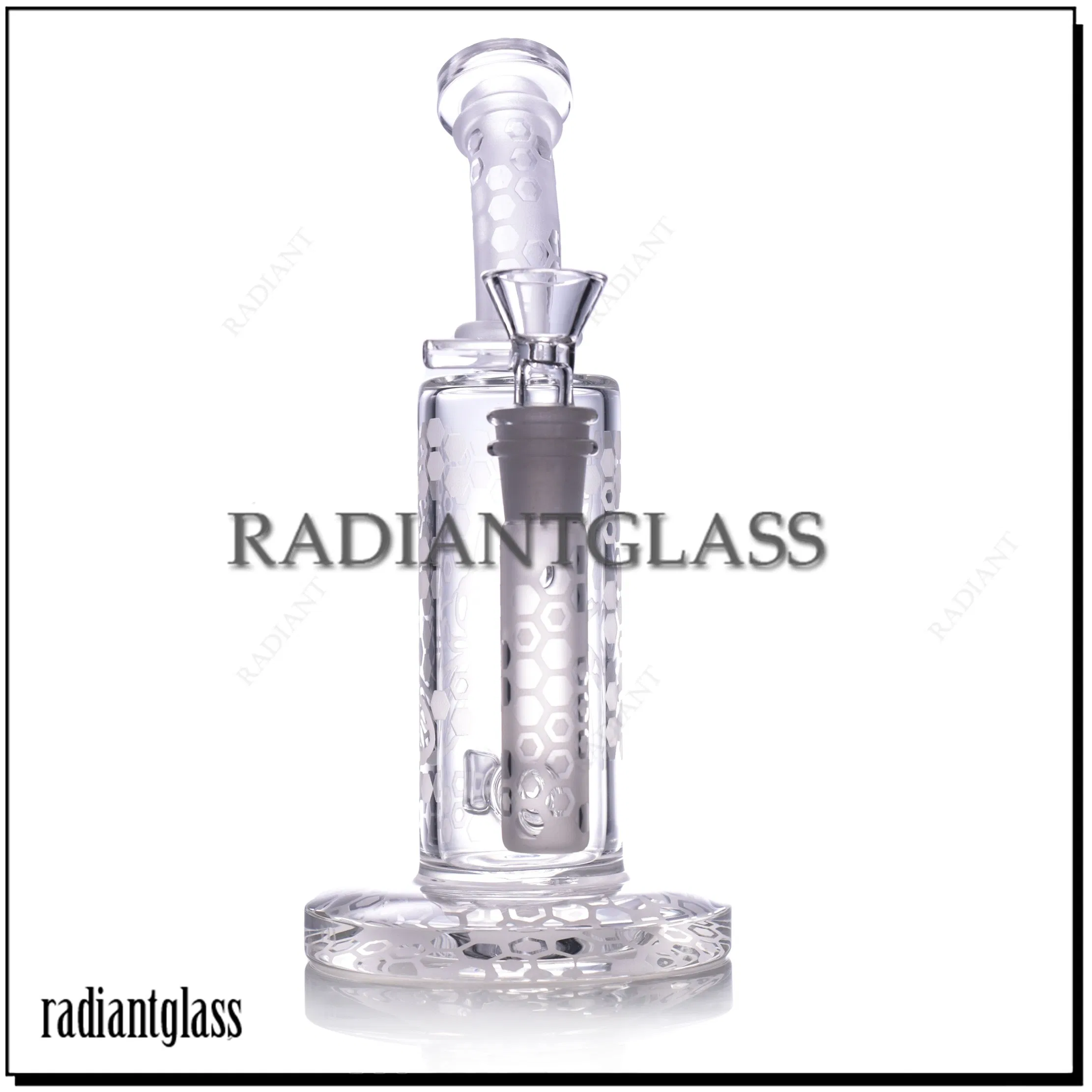Thick Base Butterfly Straight Glass Smoking Water Pipe