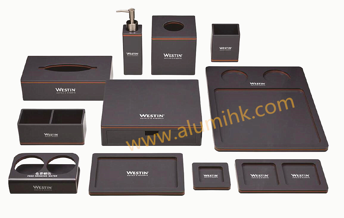 Hotel Acrylic Amenity Holder Tissue Box Tray Product Alumi