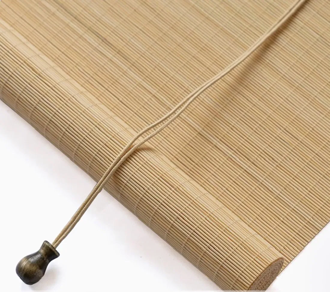 Natural Bamboo Roller Blinds Handmade New Style Window Cordless Curtain