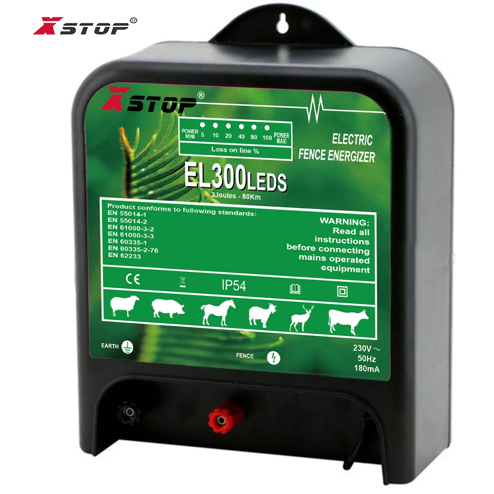 Xstop 3j AC Power Electric Fence Energizer for Bulls Sheep with LED EL300LEDs