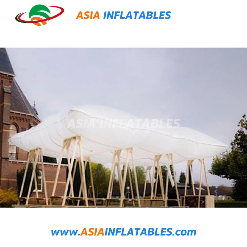 Advertising Decoration Inflatable White Cloud Roof with Light