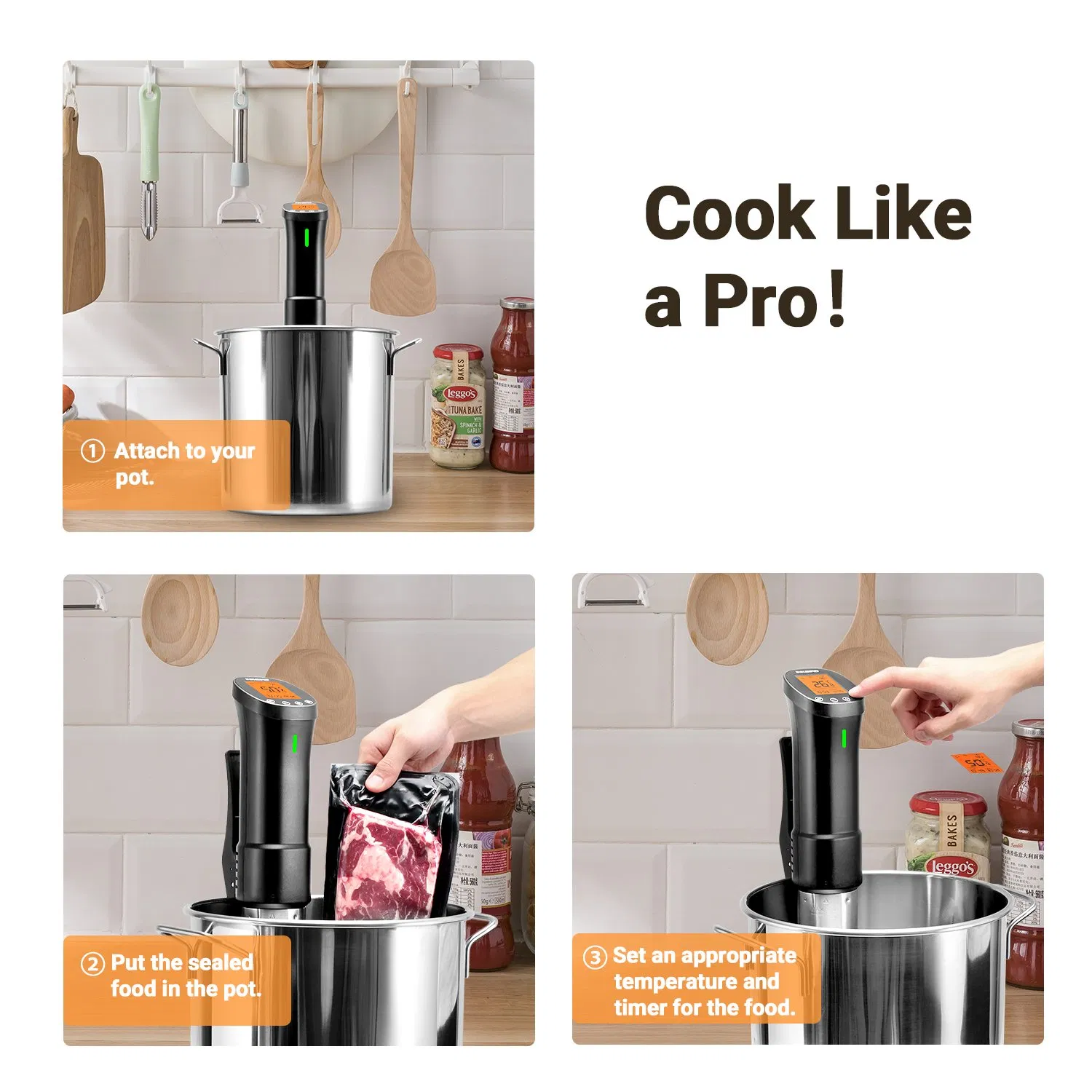 Inkbird Isv-200W WiFi Remote Control Sous Vide Machine with LCD Screen