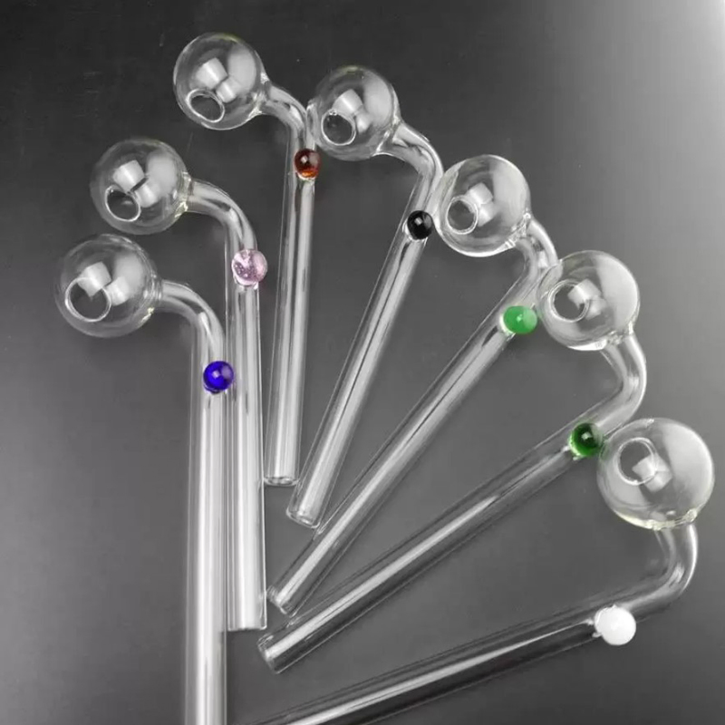 Curved Glass Oil Burner Smoking Pipes Water Pipe Bubbler Pyrex Pipe Hand Tobacco Tool Oil Burner Pipe