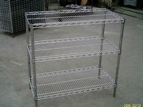 3 Layers Light Duty Chrome Wire Shelving Chrome Rack