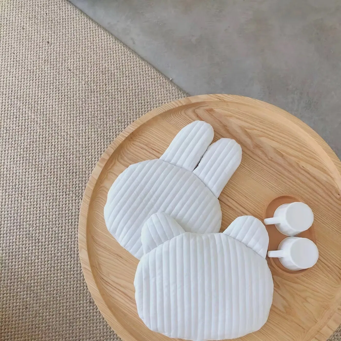 New Listing Super Soft Washable Rabbit Shape Cotton Baby Pillow