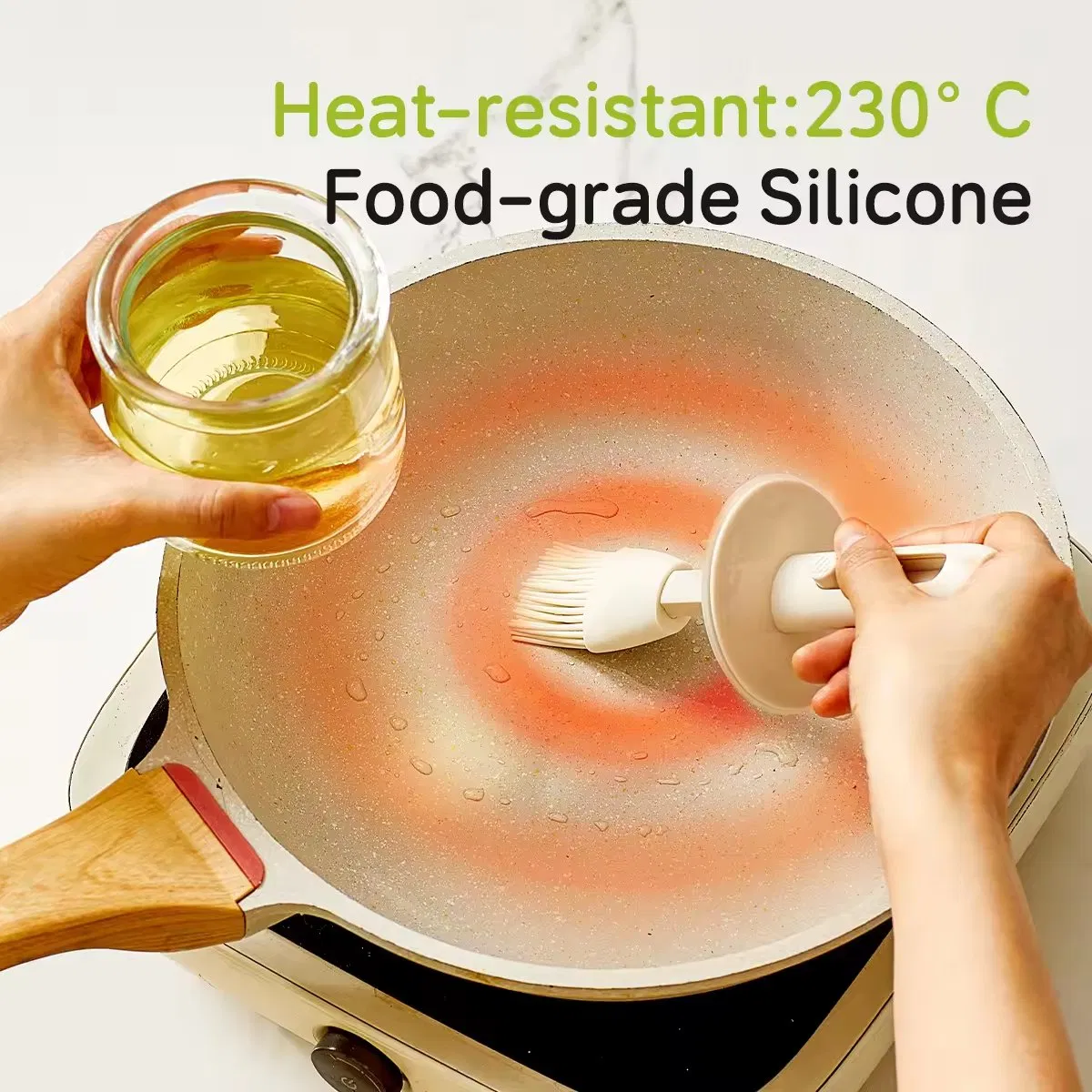 10 Oz 300 Ml Glass 2 in 1 Oil Sauce Dispenser Bottle for Kitchen Cooking Grilling with Adjustable Silicone Basting Oil Brush