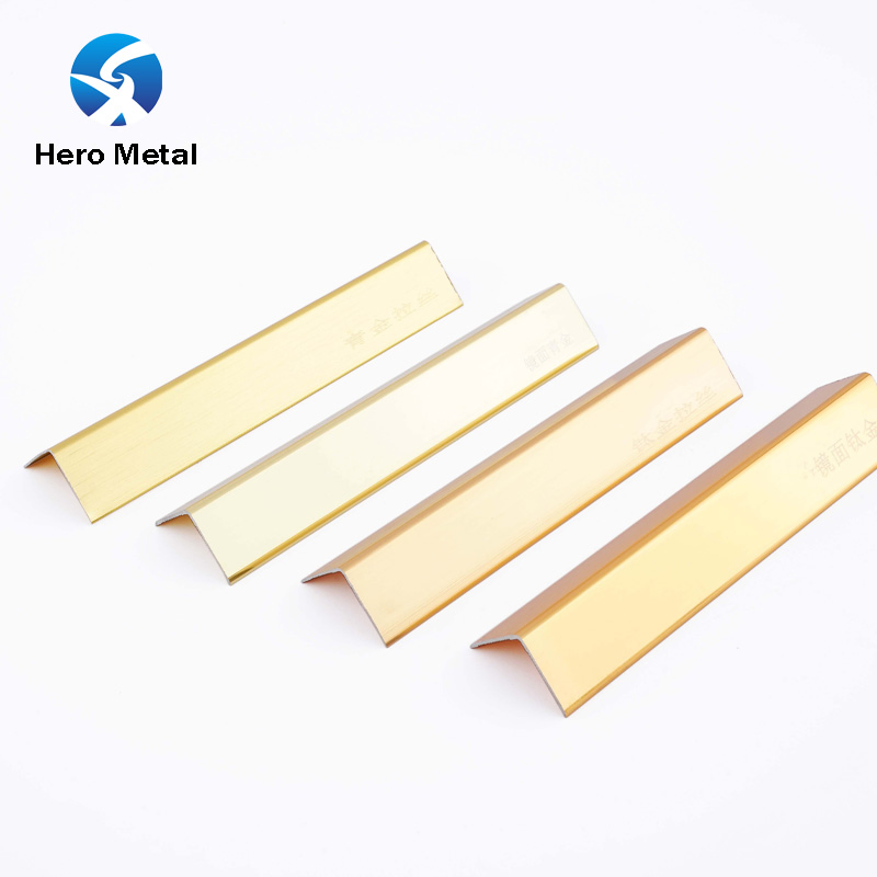 New Design Customized 1mm 2.8m Floor Decorative 30mm Home Base Hero Metal for Backsplash Porcelain L Shape Strip Tile Edge Trim
