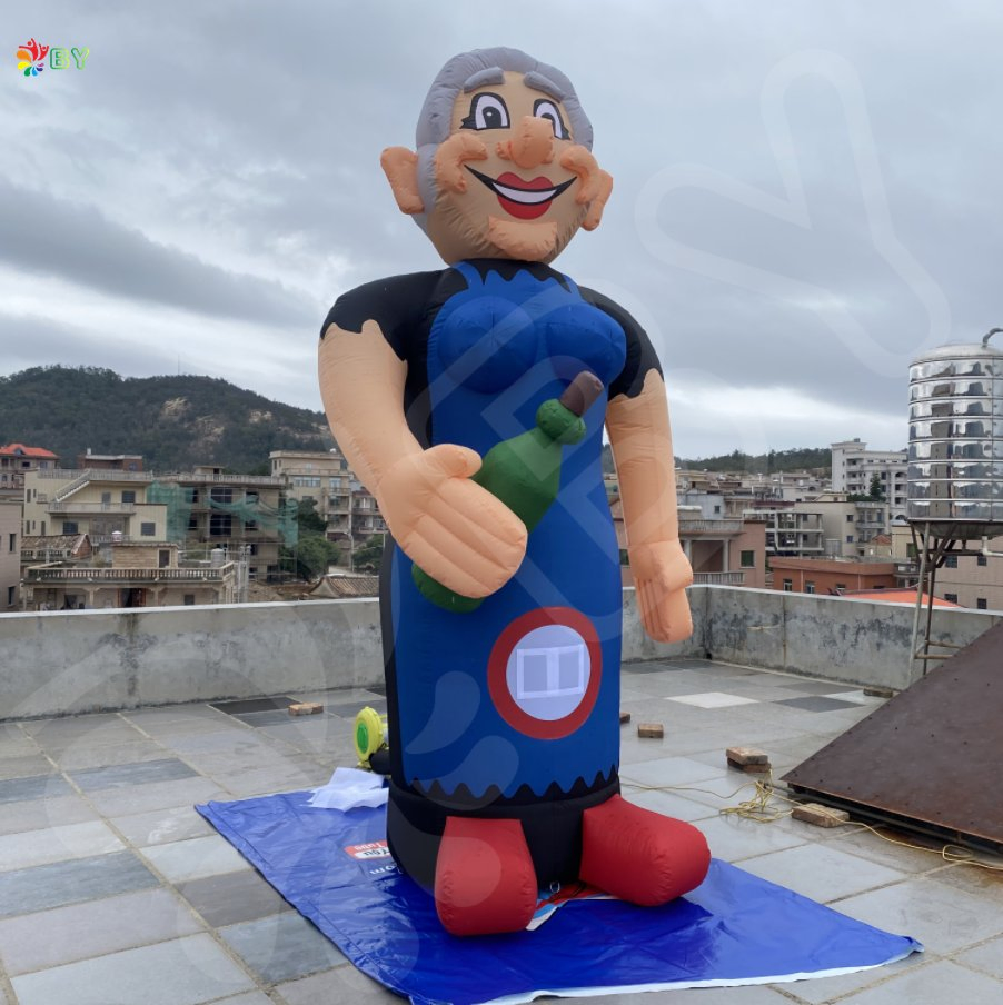 Opblaasbare Sarah Balloon, Giant Inflatable Holland Cartoon with Bottle