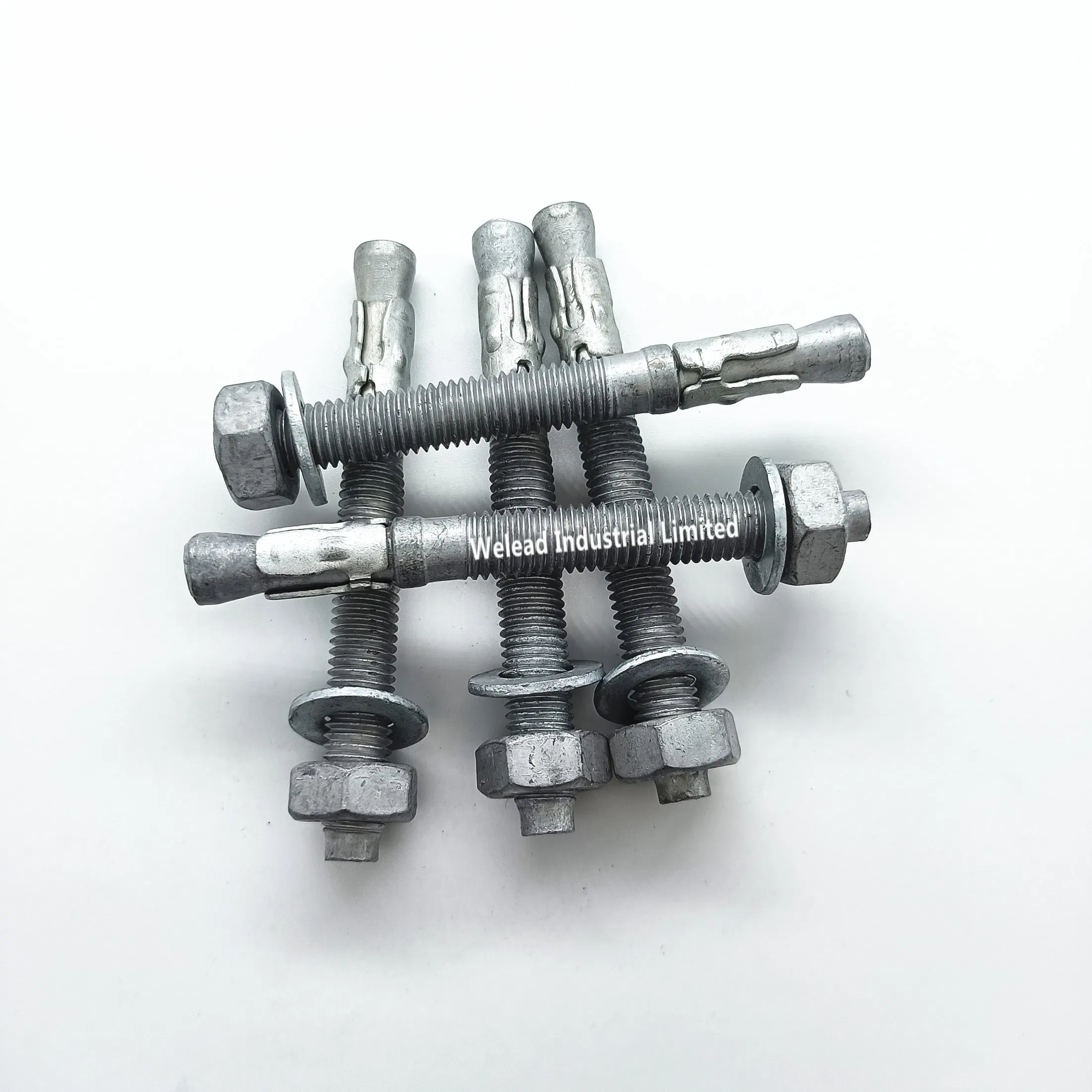 Wholesale Hot Galvanized Wedge Anchor Bolt Prestressed Concrete Carbon Steel Spare Parts Fasteners Trubolt for Fitting as Building Material