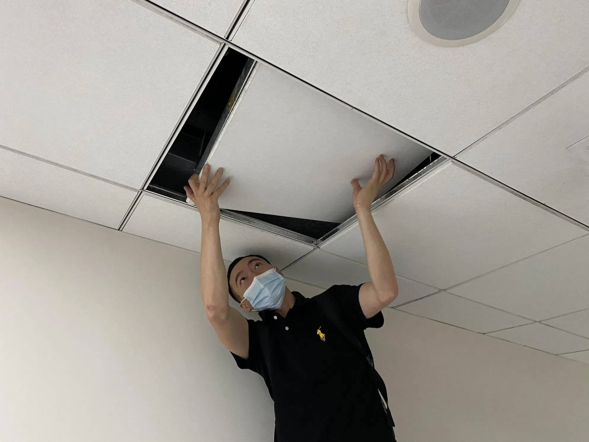 Rockwool Ceiling Panels White 600*600 Tegular Edge Acoustic Panel for Office