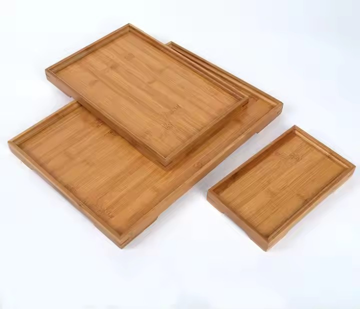 Wholesale 100% Natural Bamboo Tray Serving Breakfast or Tea