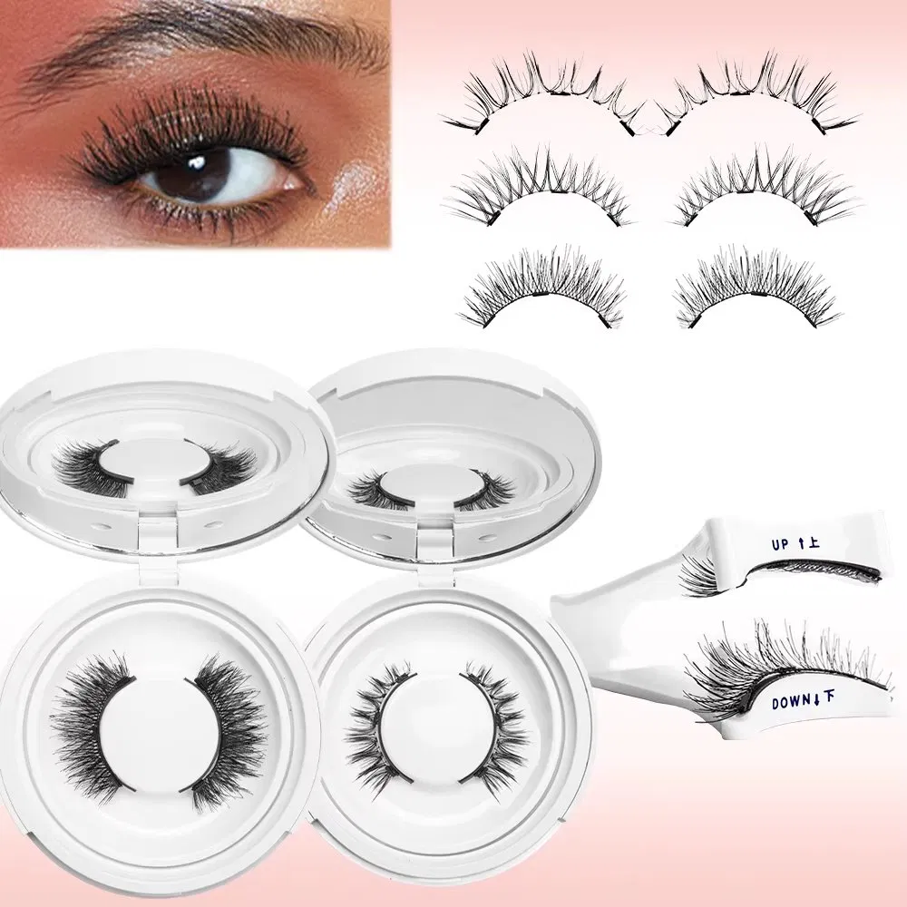 3 Magnets Magnetic Eyelashes Reusable Natural Wispy Magnetic False Eyelashes No Glue Needed Magnet Lashes with Applicator