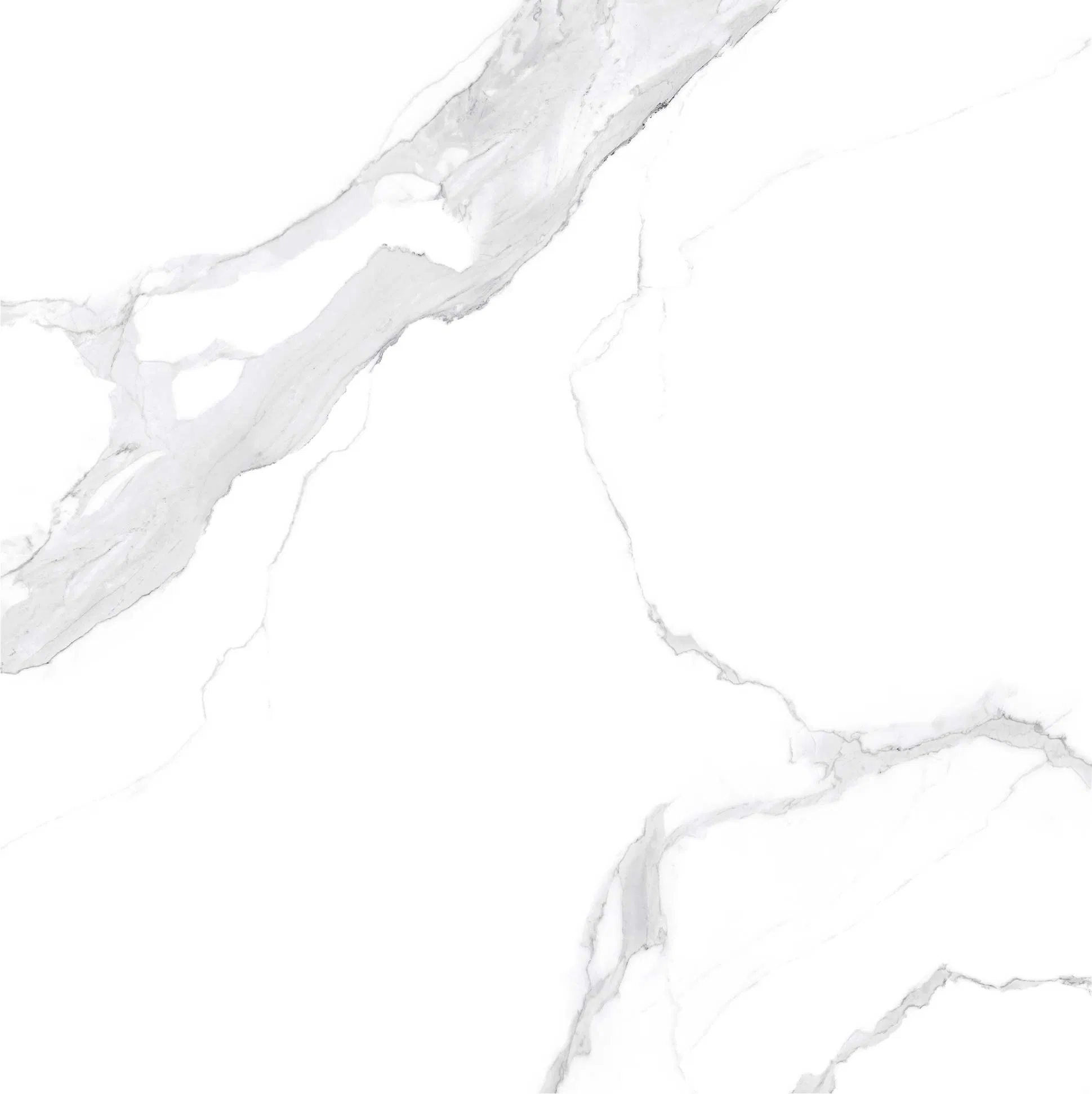 Carrara 600X600 Ceramica Porcelanato Cheap Ceramic White Floor Tiles with Satin Surface
