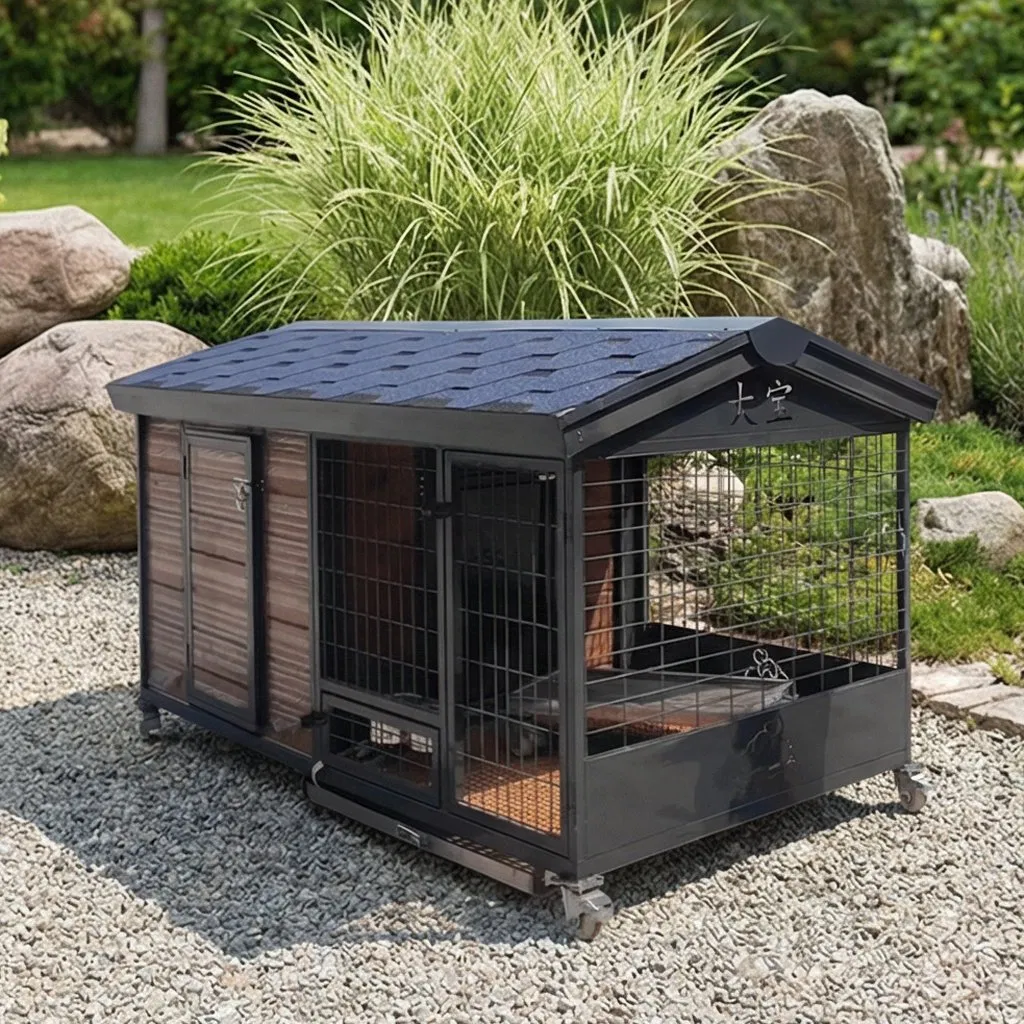 Hot Sale Pest-Resistant Solid Wood Dog House for Outdoor Use