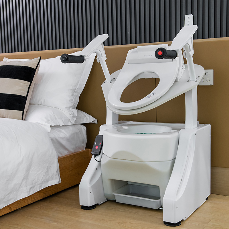 Smart Toilet Handrail - Bathroom Safety Toilet Seat Railing - Foldable Assistive Handrail Frame for Seniors
