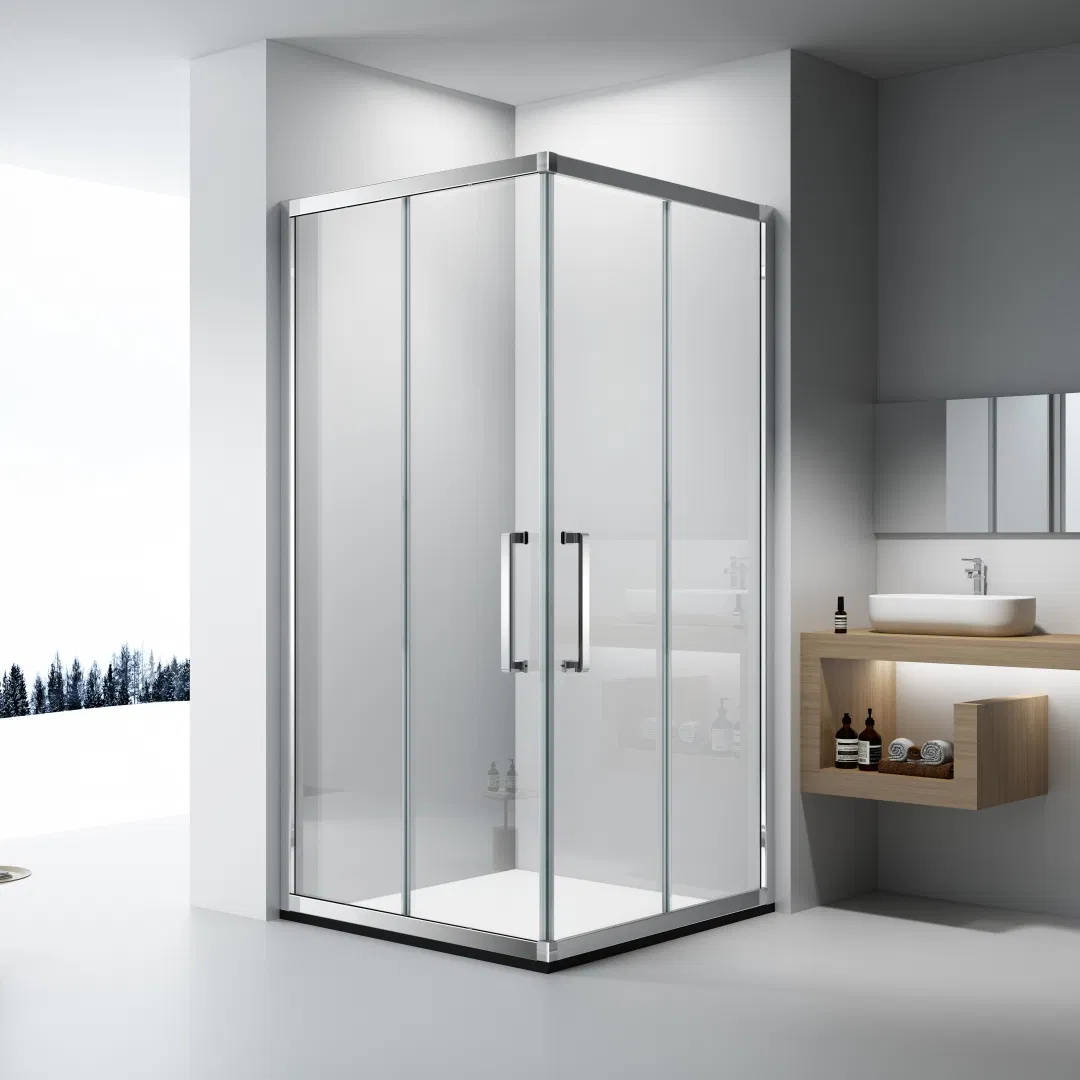 Modern Design Square Sliding Bathroom Glass Shower Enclosure