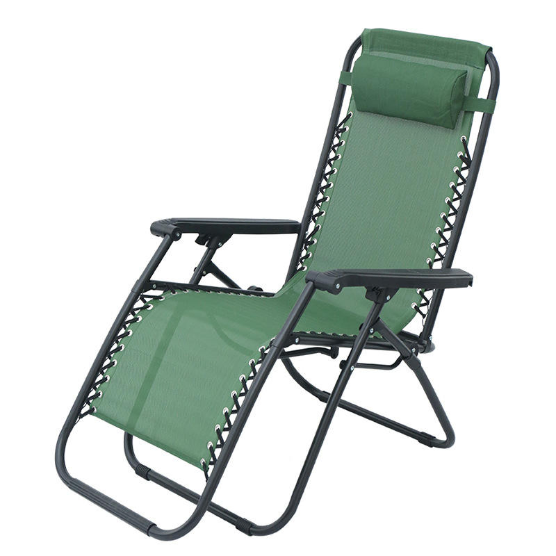 Adjustable Lounge Beach Chair Outdoor Steel Folding Reclining Camping Chairs