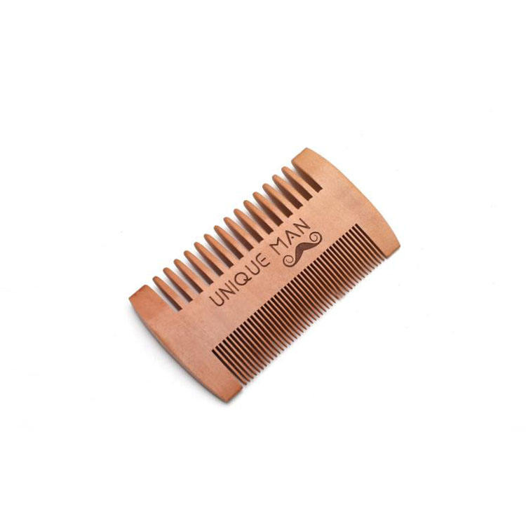 Best-Selling Fine and Coarse Tooth Anti-Static Custom Men's Beards Wooden Comb