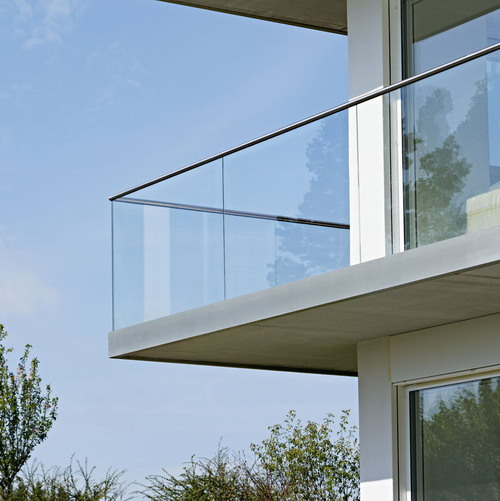 BS6180 Tested Adjustable Top Mounted Base Shoe Aluminium Glass Balustrade Glass Railing/Aluminium Railing