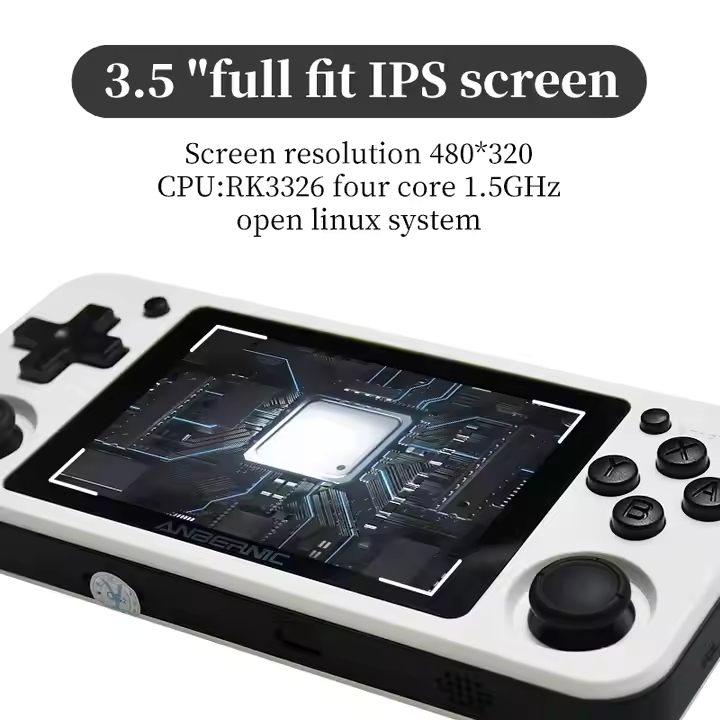 Anbernic Rg351p 3.5 Inch Screen HD 64G 10000 Games Linux Dual 3D Stereo Remote Control 3500mAh WiFi Mini Portable Video Handheld Game Console