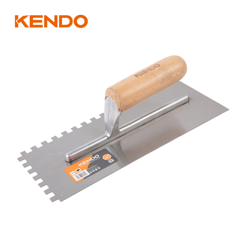Kendo Plastering Trowel with Teeth Ideal for Applying Adhesive or Plaster and Levelling