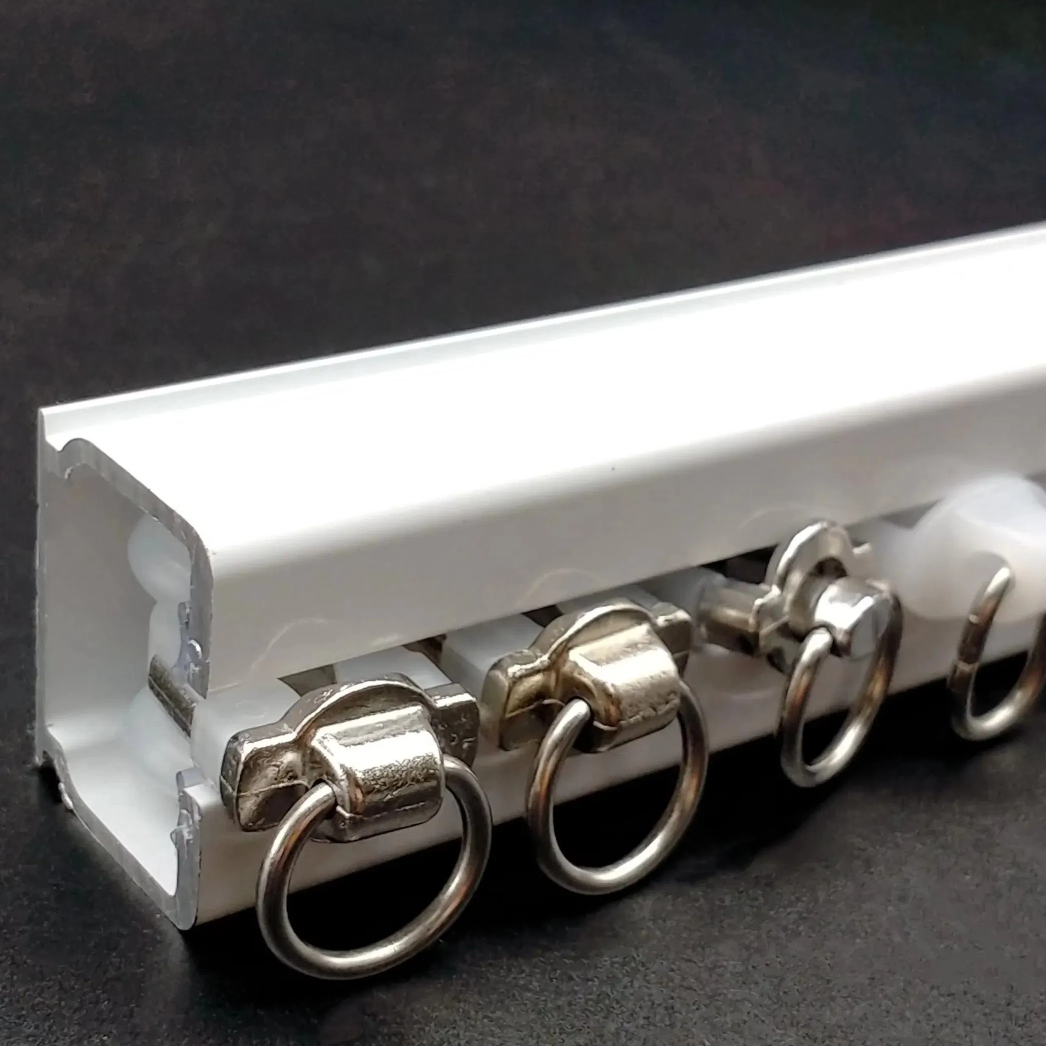 Factory Supply Modern Single Silent Curtain Track Durable Aluminum Alloy with Customized Length for Home Office Hotel