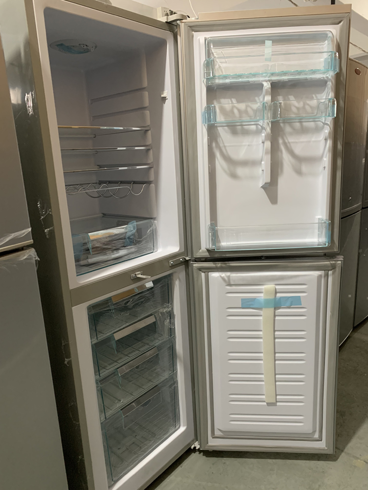 12V DC off Grid Silver Fridge 270L Solar Upright Bottom Freezer Refrigerators