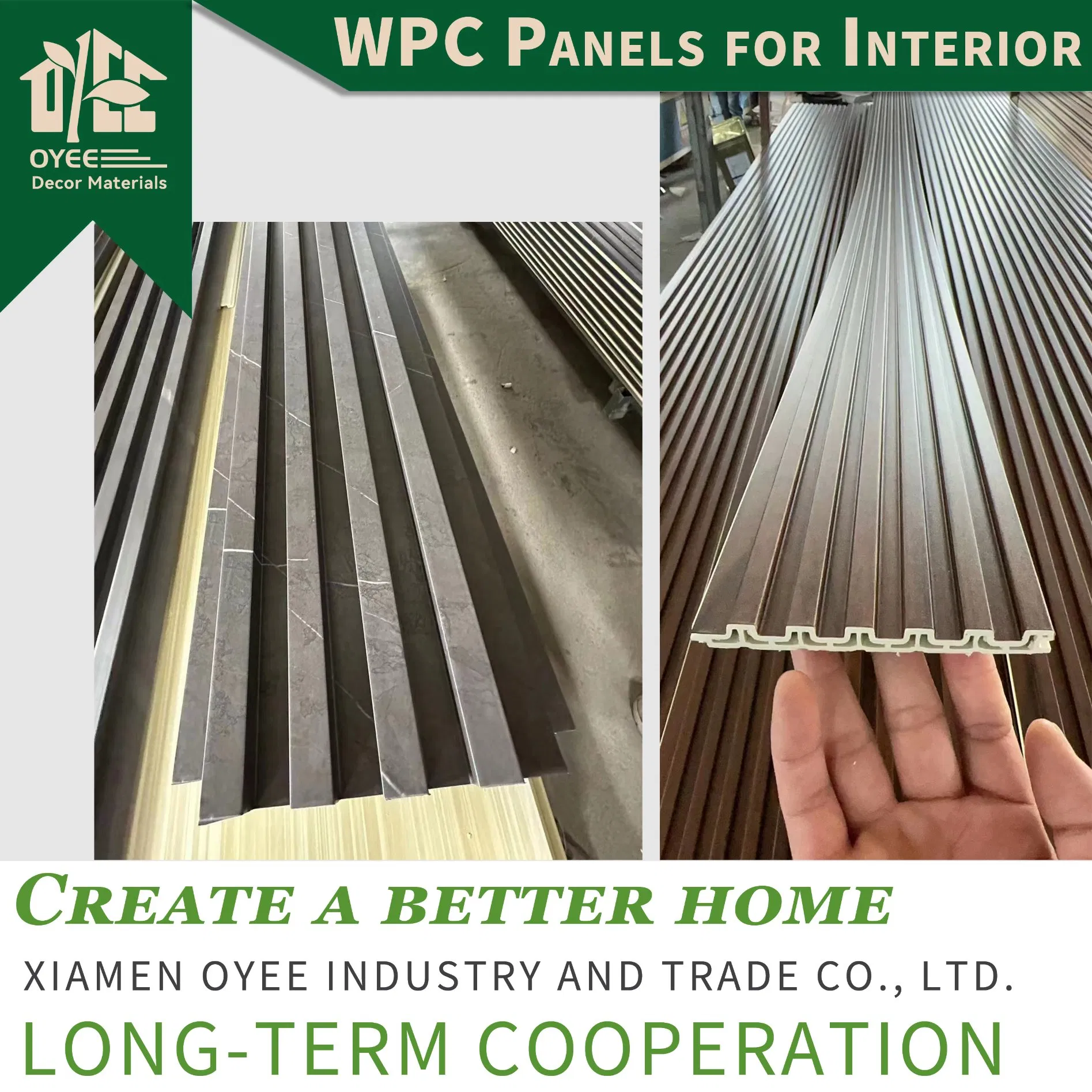 Hot Sale Interior Wall Cladding Decorative Panels Wall Wood Plastic Composites Panels WPC Wall Panel