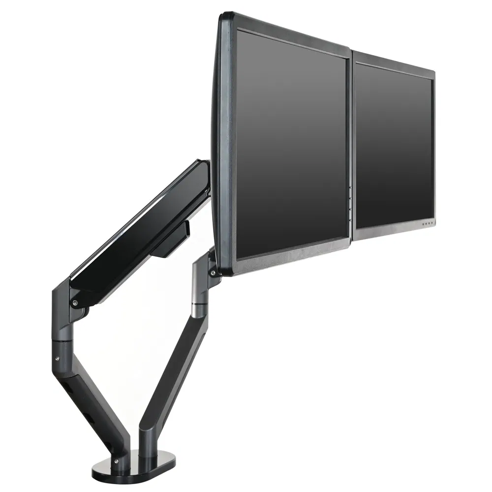 Кронштейн для двух мониторов WS-ZB200-B, газовые пружины, черный