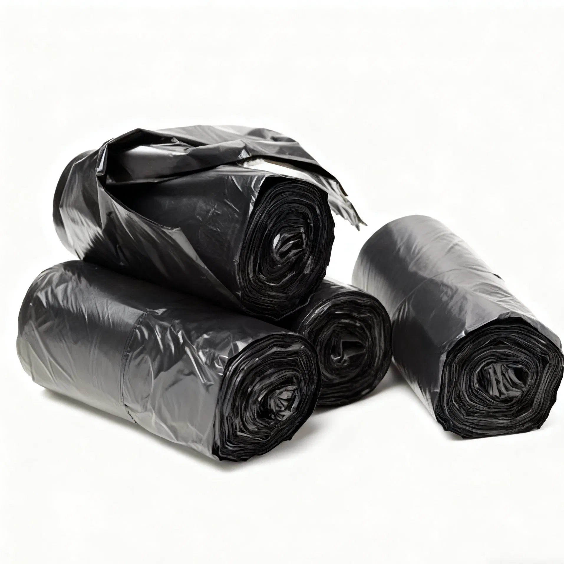 Strong LDPE Plastic Trash Bags with Reinforced Bottom for Heavy Wet Waste