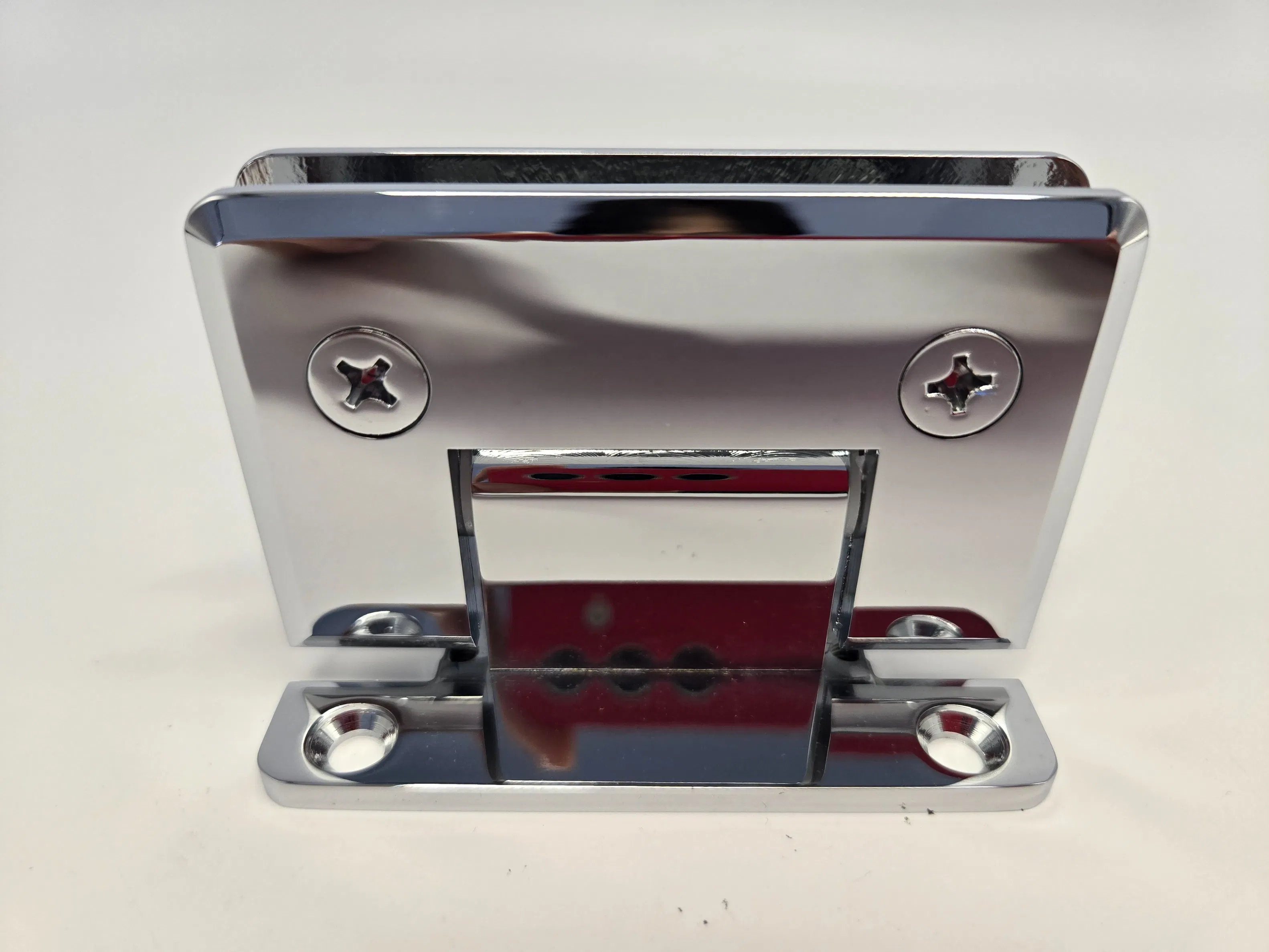 Beveled Standard Solid 90 Degree Wall to Glass Shower Door Hinge