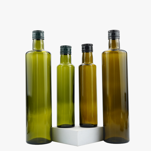Round 250ml 500ml 750ml Green Glass Olive Oil Glass Bottle