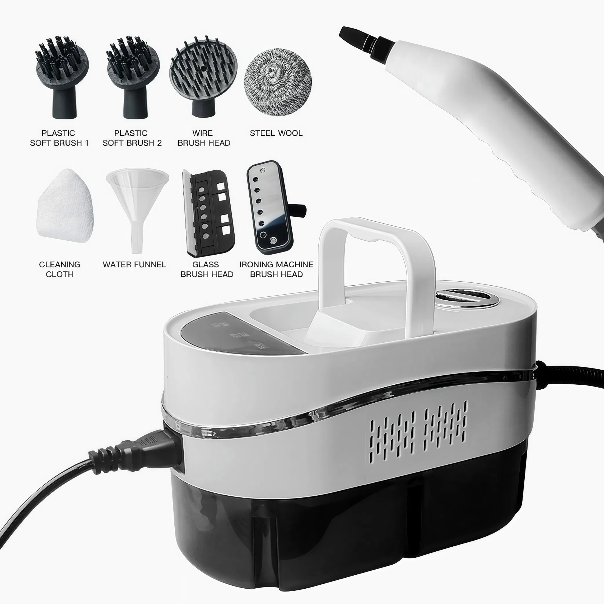 2025 Hot Sale Household Multi-purpose Kitchen Cleaning Carpet Cleaning Machine Portable Steam Cleaner with 300000PA High Pressure and 99.99% Sterilizing Rate