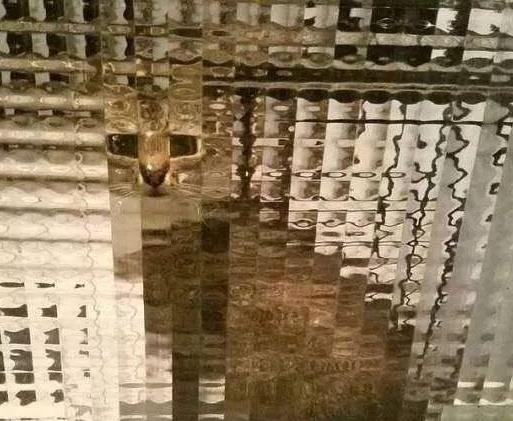 European Grey Water Ripple Patterned Glass for Commercial Facades