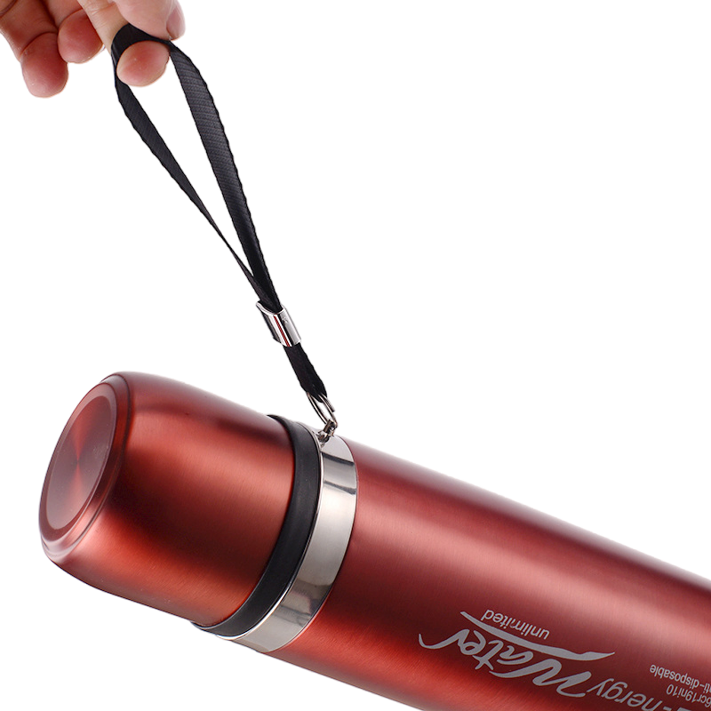 1 Liter Gift Stainless Steel Bottle Vacuum Flask Stainless Steel Water Bottle with Rope