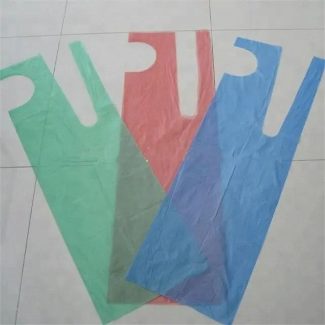 Disposable Waterproof White 0.20mm PE Plastic HDPE LDPE Aprons