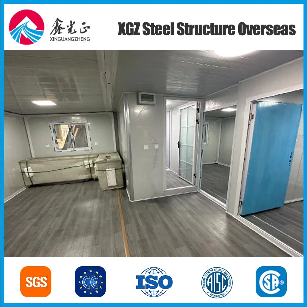 Portable Blue Modular House Container-House with Unique Steel Structure