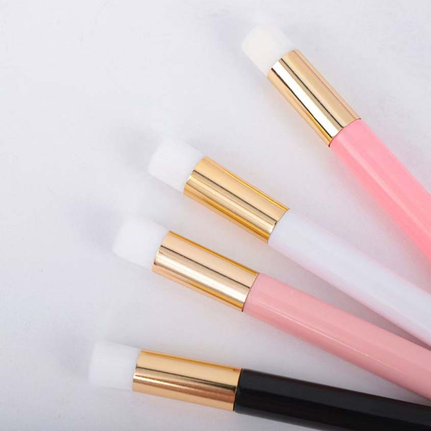 Custom Logo Shampoo Foam Cleanser Brush Pink White Black Lash Brush for Beauty Salon