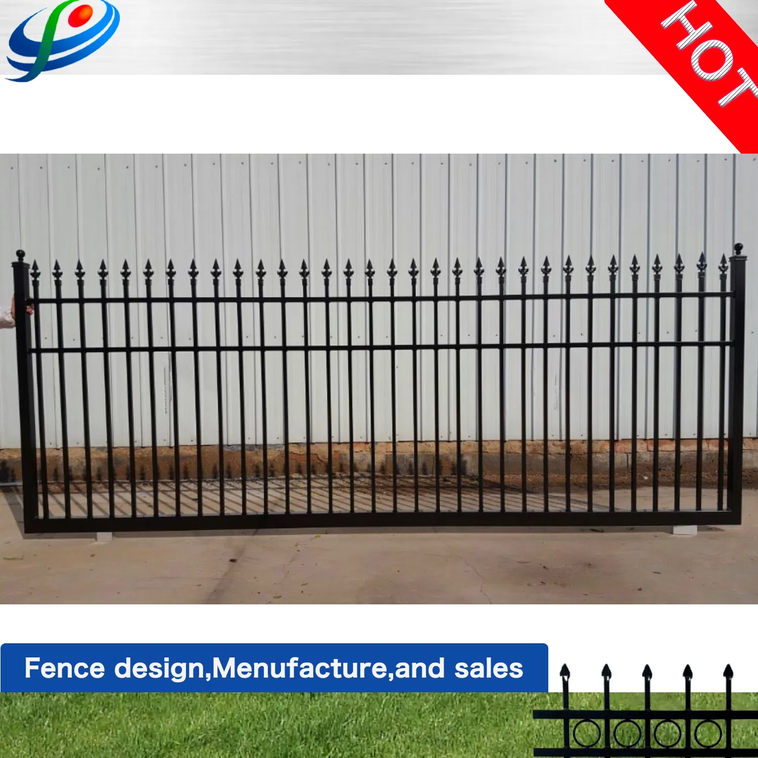 Factory Customized Aluminum Powder Coating/Wood Grain Slat Privacy Fence
