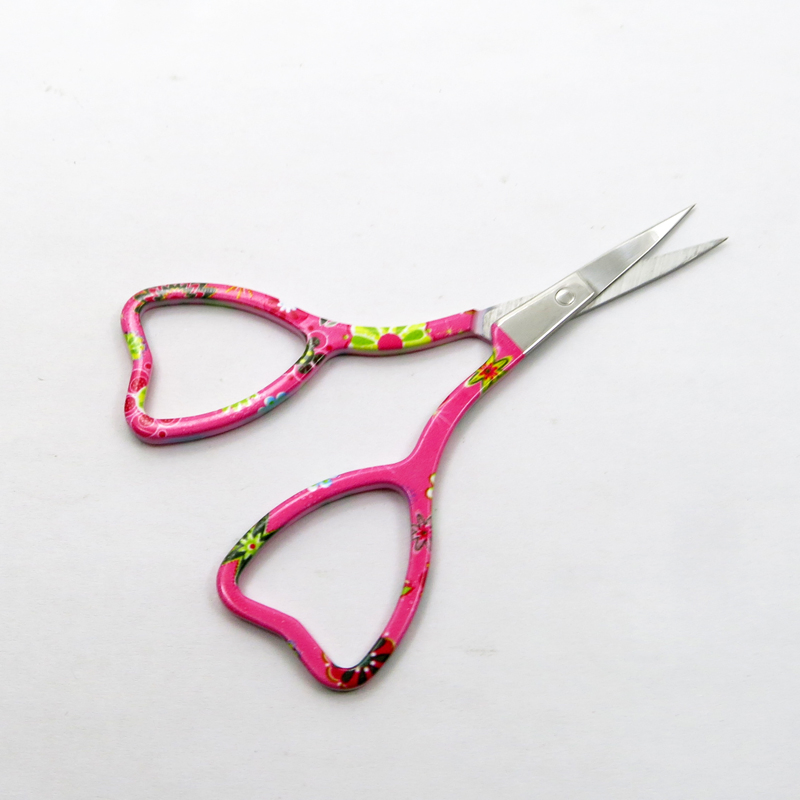 New Design Beauty Handle Curved Portable Eyebrow Eyelash Facial Trimming
