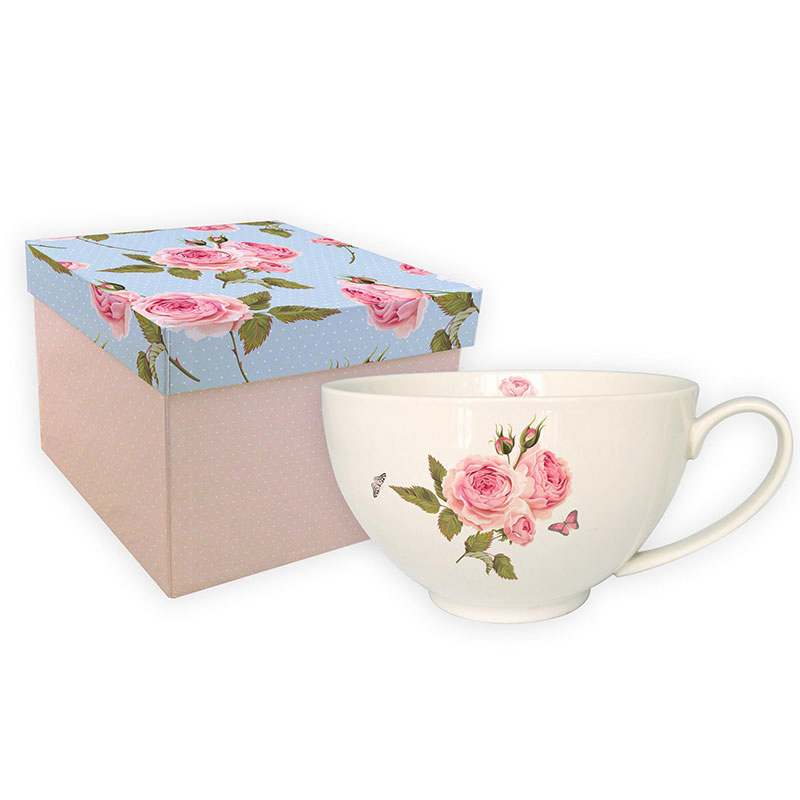 Manufacturer Wholesale High Quality Customized Sublimation Ceramic Coffee Mugs with Floral Pattern and Gift Box for Gifts