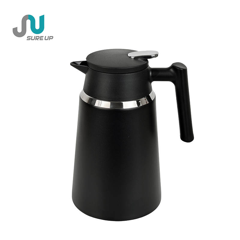 Nordic Style Double Wall Vacuum Insulated Steel Teapot for Coffee or Tea Simple Office Coffee Pot Tea Set Gift