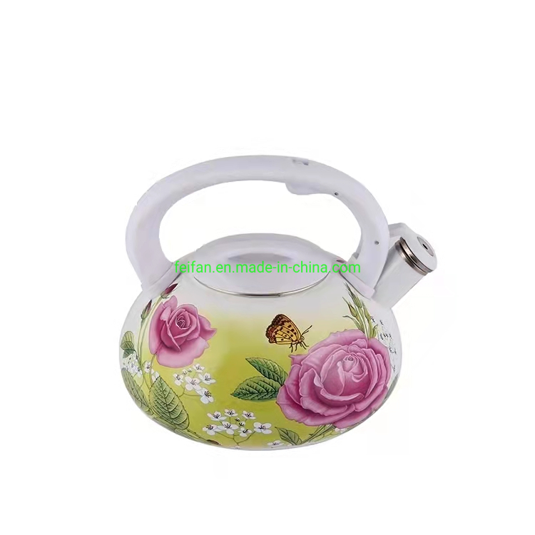 Enamel Whistling Kettle with Different Decal