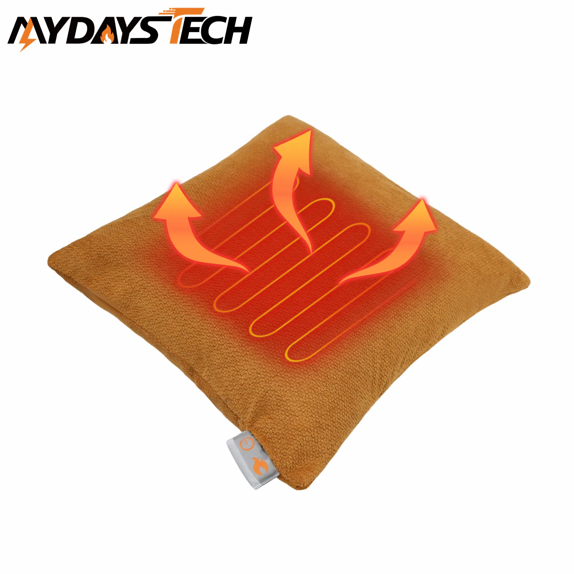 Mydays Tech Lumbar Pillow 3-Temperature Heat Therapy USB Charging Office Car Comfort