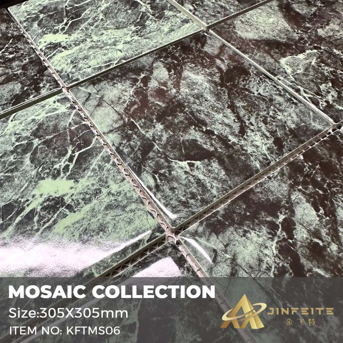 Soft Matt Carrara Design Porcelain Mosaic Chip Size 97*97mm Best Selling