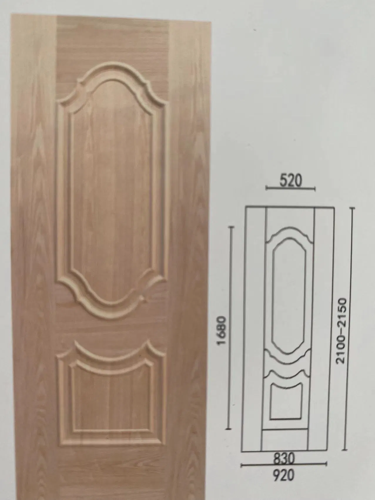 White / Wenge / Wood Veneer / Melamine Moulded HDF Door Skin