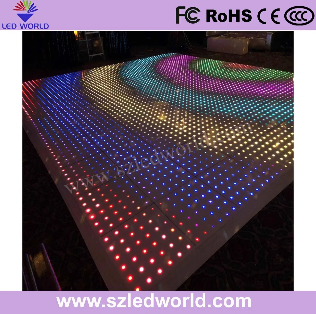 P3.91 Acrylic LED Dancing Floor Screen Display Panels with Sensing Chip