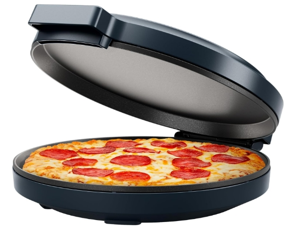Countertop Pizza Maker 12 Inch Pizzas Machine, Newly Improved Cool-Touch Handle Non-Stick Plates Pizza Oven & Calzone Maker, Electric Oven for Home or School