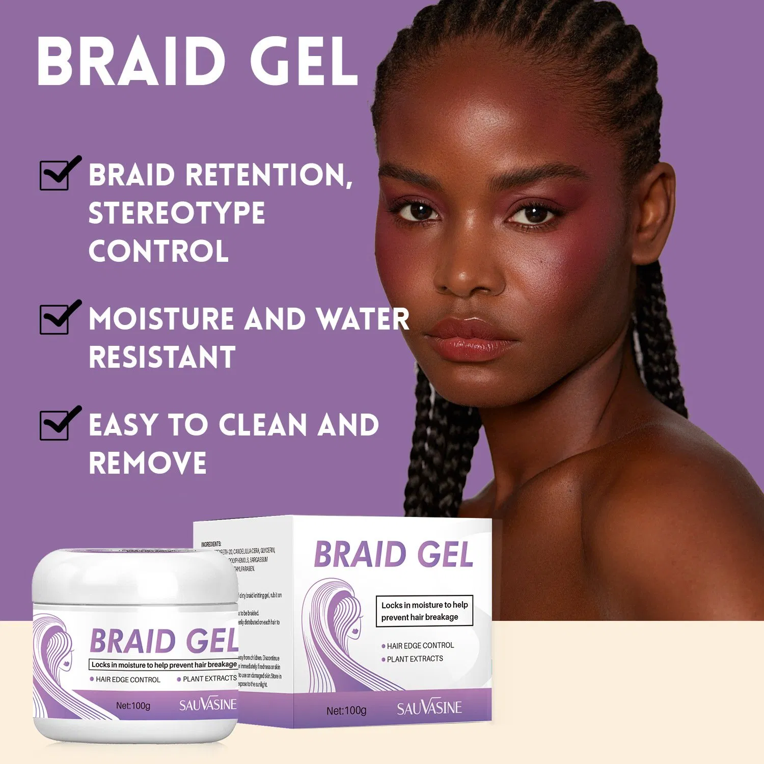 Hot Selling Hair Gel for Braiding Curly Hair Gel Wholesale for African